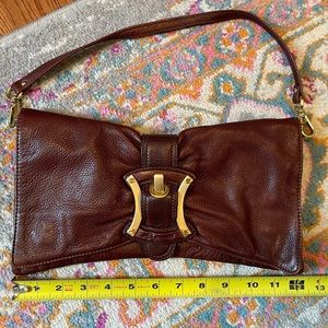 Mahogany clutch / shoulder bag